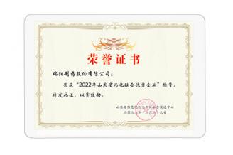 年山東省兩化融合優秀企業